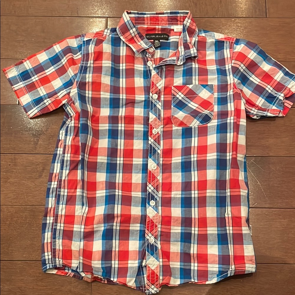 Boy’s Red and Blue Plaid Shirt